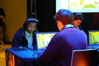 Student gamers competing at an event.
