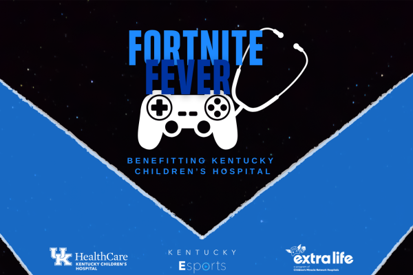 Fortnite Fever logo. Benefitting Kentucky Children's Hospital