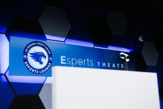 Stage in Esports Theater Sign