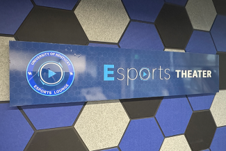 Stage in Esports Theater Sign